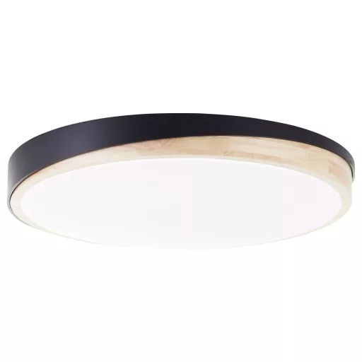 Brilliant G80846/76 Baarlo LED-es mennyezeti lámpa LED Fixen beépített LED-es 36 W Fekete (matt), Fa