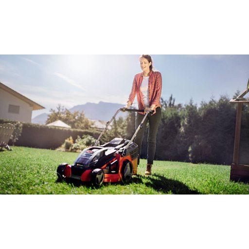 Einhell GE-CM 43 Li M Kit (2x4,0Ah) Akku Akkus fűnyíró Töltővel, 2 db akkuval 36 V Vágási szélesség (max.) 43 cm Alkalmas 600 m²