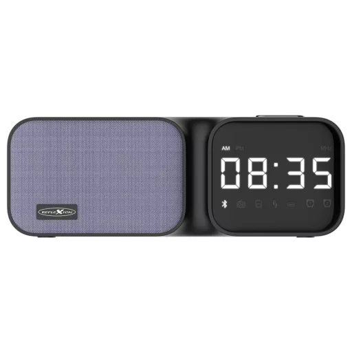 Reflexion CLR24BT Rádiós ébresztőóra URH Rádiójel vétel, USB, Bluetooth®, AUX, SD Akkutöltő funkció, Ébresztő funkció