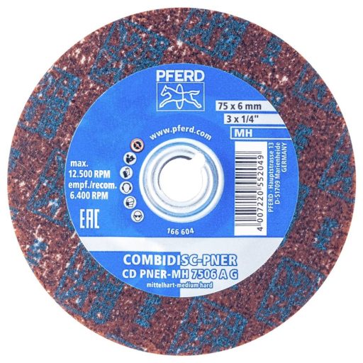 PFERD TOOLS 47700205 PFERD COMBIDISC préselt gyapjú blank CD PNER Ø 75mm közepesen kemény A durva felületre  75 mm 25 db