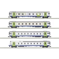   MiniTrix 18293 N 4 db GoldenPassLine személygépkocsi készlet a BLS-től