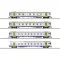 MiniTrix 18293 N 4 db GoldenPassLine személygépkocsi készlet a BLS-től