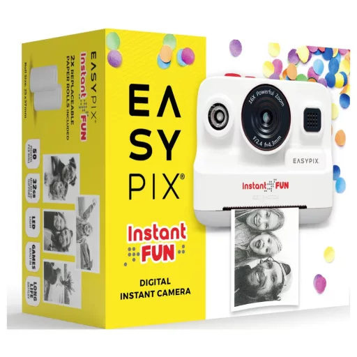 Easypix InstantFUN Digitális azonnali kép kamera Fehér Beépített akku