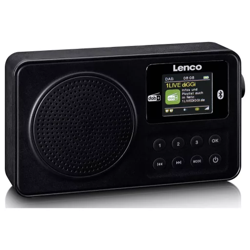 Lenco PDR-033BK Koffer rádió DAB+, FM Fekete