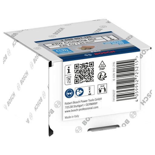 Bosch Accessories 2608001125 2608001125 Krimpelő betét Csőkábelsaruk, Cső csatlakozó 25 - 25 mm²