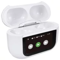   Music Man BT-X72 In Ear headset Bluetooth® Stereo Fehér Noise Cancelling Elemtöltés kijelzés, Headset, Töltőtok, Hangerő szabályozás, Érintéses vezérlés