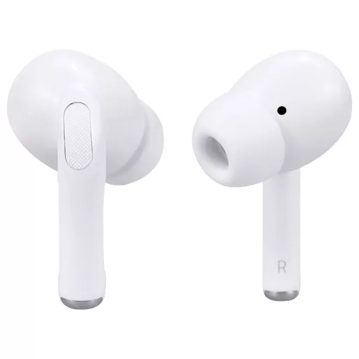 Music Man BT-X72 In Ear headset Bluetooth® Stereo Fehér Noise Cancelling Elemtöltés kijelzés, Headset, Töltőtok, Hangerő szabályozás, Érintéses vezérlés