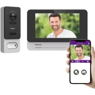   Philips WelcomeEye Wireless Videó kaputelefon Bluetooth™, WLAN Komplett készlet Fekete/szürke, Alumínium