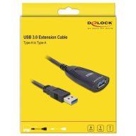   Delock USB kábel USB 3.0 USB-A dugó, USB-A alj, 3,5 mm-es DC alj 5.00 m Fekete 83089