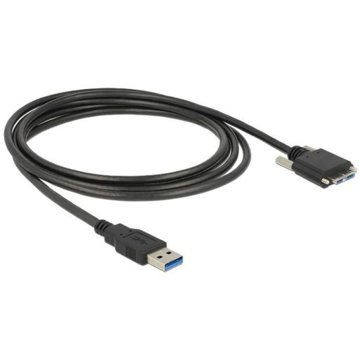 Delock USB kábel USB-A dugó, USB mikro B dugó 3.00 m Fekete 83599