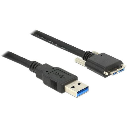 Delock USB kábel USB-A dugó, USB mikro B dugó 3.00 m Fekete 83599
