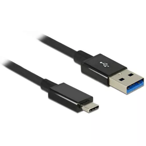Delock USB kábel USB-A dugó, USB-C® dugó 1.00 m Fekete 83983