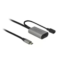   Delock USB C kábel USB-C® dugó, USB-C® alj 5.00 m Fekete, Szürke 85392