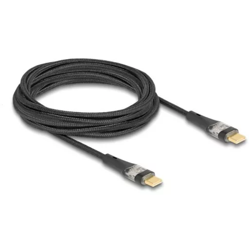 Delock USB C kábel USB 2.0 USB-C® dugó, USB-C® dugó 3.00 m Fekete 80765