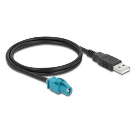 Delock USB kábel USB 2.0 USB-A dugó, Z alj 1.00 m Fekete, Kék 90503