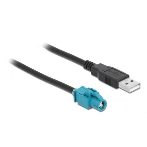 Delock USB kábel USB 2.0 USB-A dugó, Z alj 1.00 m Fekete, Kék 90503