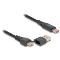   Delock USB kábel USB 2.0 USB-A dugó, USB-C® dugó, USB-C® dugó 1.20 m Fekete 88137