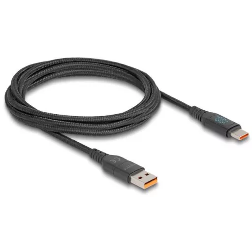 Delock USB kábel USB 2.0 USB-A dugó, USB-C® dugó, USB-C® dugó 1.20 m Fekete 88137