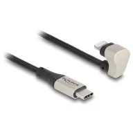   Delock USB töltőkábel USB 2.0 Apple Lightning dugó, USB-C® dugó 1.00 m Fekete, Ezüst 80025