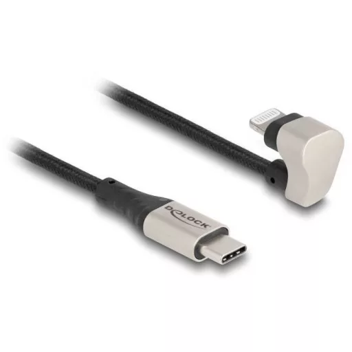 Delock USB töltőkábel USB 2.0 Apple Lightning dugó, USB-C® dugó 2.00 m Fekete 80026