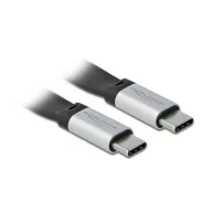   Delock USB C kábel USB-C® dugó, USB-C® dugó 0.22 m Fekete, Ezüst 85926