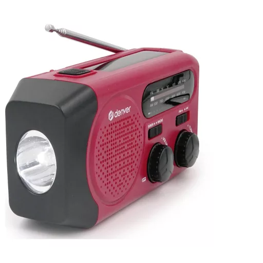Denver SCR-2010 Vészhelyzeti rádió URH, AM Piros, Fekete