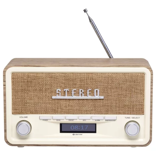 Denver DAB-18LW LIGHT WOOD Asztali rádió DAB, URH Fa (világos)