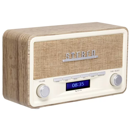 Denver DAB-18LW LIGHT WOOD Asztali rádió DAB, URH Fa (világos)