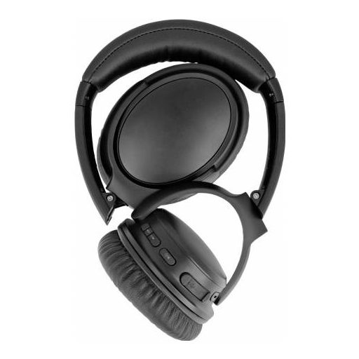 Delock 27181 Over Ear fejhallgató Bluetooth®, Vezetékes, Vezeték nélküli Fekete Összehajtható, Hangerő szabályozás HiFi