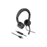   Delock 27180 On Ear headset Vezetékes Fekete Headset Telefon