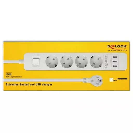 Delock 11206 Hálózati elosztó Fehér 1 db