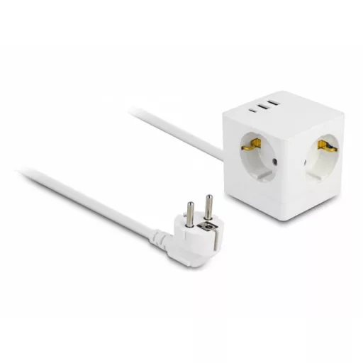 Delock 11497 Elosztó kocka Fehér 1 db