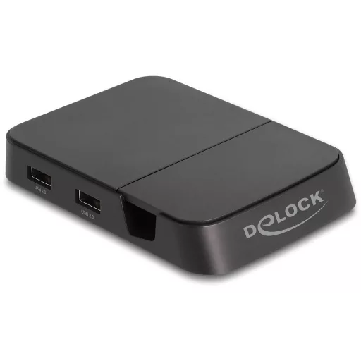 Delock 88018 USB-C®, USB-A (USB 2.0), HDMI™ Mobil dokkoló álomás Fekete Alkalmas: Smartphones mit USB-C Anschluss