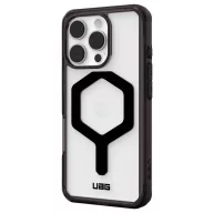   Urban Armor Gear Plyo Hátlap Apple iPhone 16 Pro Fekete, Átlátszó Induktív töltés, MagSafe kompatibilis, Ütésálló 114480114040