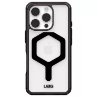   Urban Armor Gear Plyo Hátlap Apple iPhone 16 Pro Fekete, Átlátszó Induktív töltés, MagSafe kompatibilis, Ütésálló 114480114040