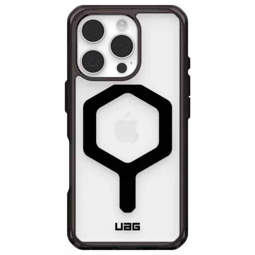 Urban Armor Gear Plyo Hátlap Apple iPhone 16 Pro Fekete, Átlátszó Induktív töltés, MagSafe kompatibilis, Ütésálló 114480114040