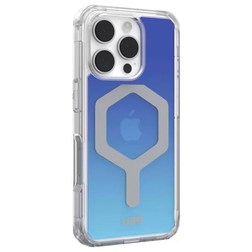 Urban Armor Gear Plyo Hátlap Apple iPhone 16 Pro Kék, Átlátszó Induktív töltés, MagSafe kompatibilis, Ütésálló 114480115E5E