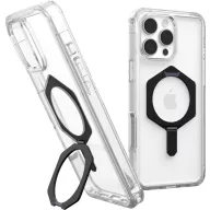   Urban Armor Gear Plyo XTE Hátlap Apple iPhone 16 Pro Max Átlátszó, Fekete Induktív töltés, MagSafe kompatibilis, Álló funkció, Ütésálló 11448911404G