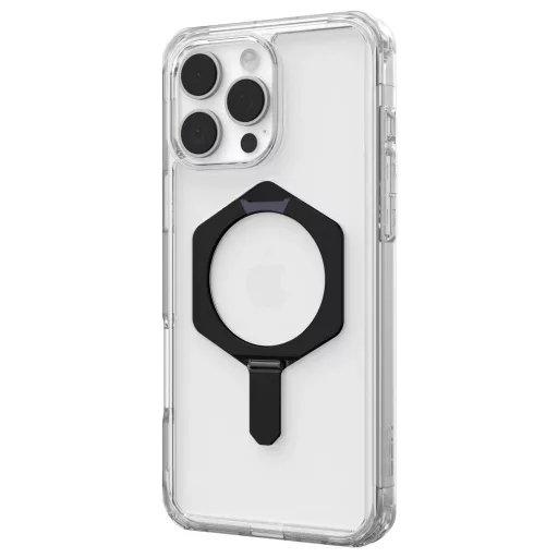 Urban Armor Gear Plyo XTE Hátlap Apple iPhone 16 Pro Max Átlátszó, Fekete Induktív töltés, MagSafe kompatibilis, Álló funkció, Ütésálló 11448911404G