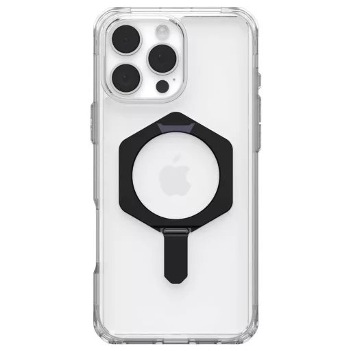 Urban Armor Gear Plyo XTE Hátlap Apple iPhone 16 Pro Max Átlátszó, Fekete Induktív töltés, MagSafe kompatibilis, Álló funkció, Ütésálló 11448911404G