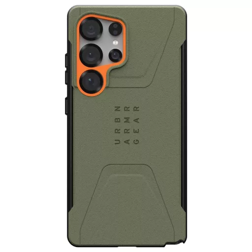Urban Armor Gear Civilian Hátlap Samsung Galaxy S25 Ultra Olivazöld, Narancs Induktív töltés, Ütésálló 214473117297