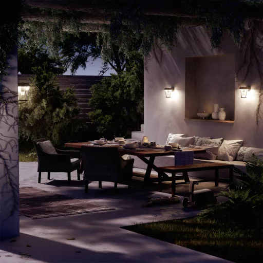 Philips LED Sunera 929004141601 Kültéri fali lámpa E27 Fekete