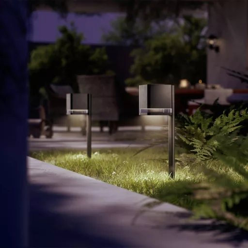 Philips LED 929004658801 Virona Napelemes kültéri állólámpa LED Fixen beépített LED-es 1.8 W Fekete