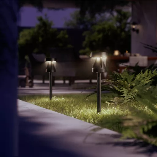 Philips LED 929004659001 Avery Napelemes kültéri állólámpa LED Fixen beépített LED-es 1.8 W Fekete