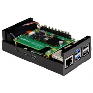   Joy-it ALU CASE for Pi5+M2 HAT / AI Kit SBC ház Alkalmas: Raspberry Pi® 5 B Aktív hűtővel Fekete