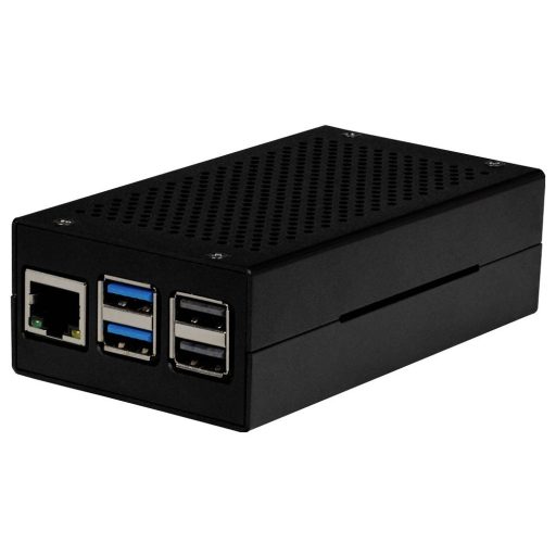 Joy-it ALU CASE for Pi5+M2 HAT / AI Kit SBC ház Alkalmas: Raspberry Pi® 5 B Aktív hűtővel Fekete