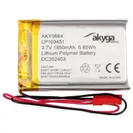   Akyga LP103451 Akkucsomag Elem- és akkuméret: Speciális akku LiPo 3.7 V 1850 mAh