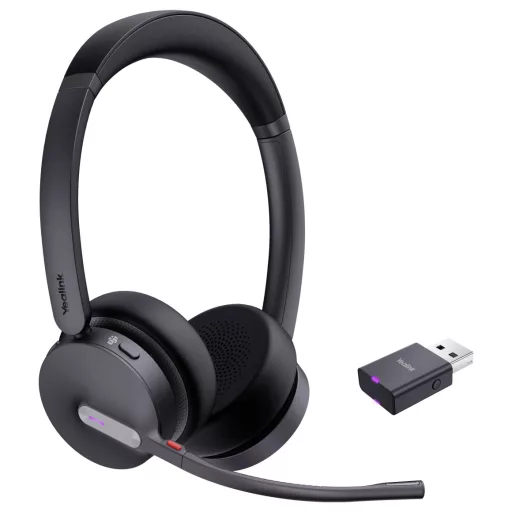 Yealink Yealink Headset WH64 Hybrid Dual Teams On Ear headset DECT Stereo Fekete Headset Számítógép