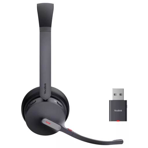Yealink Yealink Headset WH64 Hybrid Dual Teams On Ear headset DECT Stereo Fekete Headset Számítógép