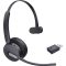 Yealink Yealink WH64 Hybrid Mono - Headset - On-Ear - DECT / Bluetooth On Ear headset Fekete